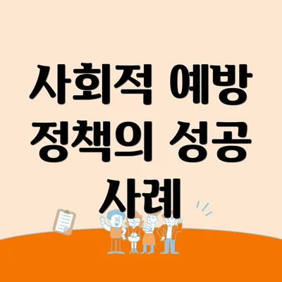 사회적 예방 정책의 성공 사례