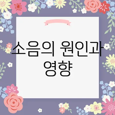 소음의 원인과 영향