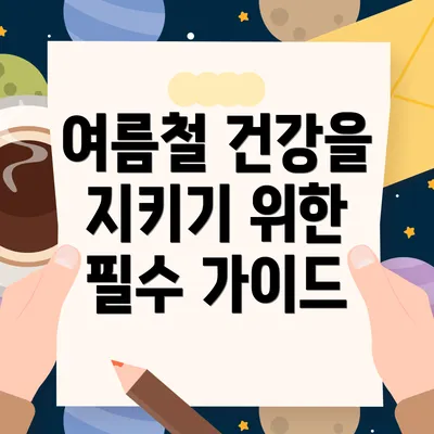 여름철 건강을 지키기 위한 필수 가이드