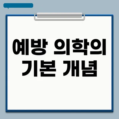 예방 의학의 기본 개념