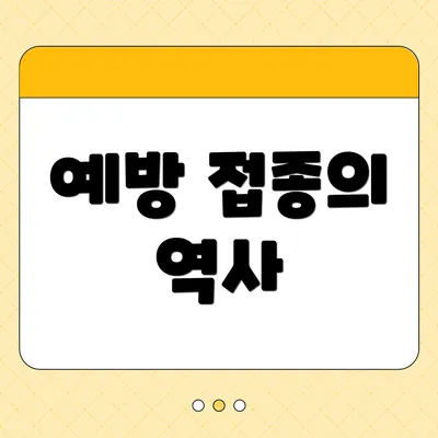 예방 접종의 역사