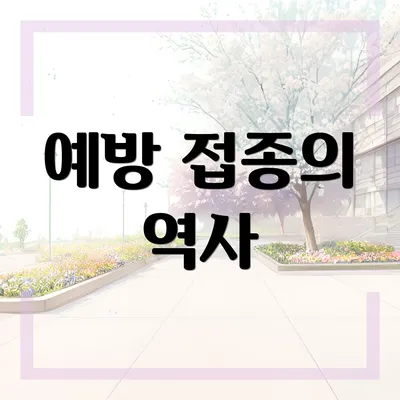 예방 접종의 역사