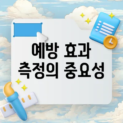 예방 효과 측정의 중요성