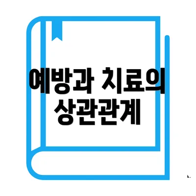 예방과 치료의 상관관계