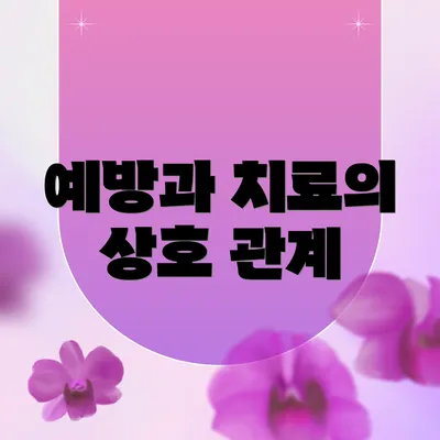 예방과 치료의 상호 관계