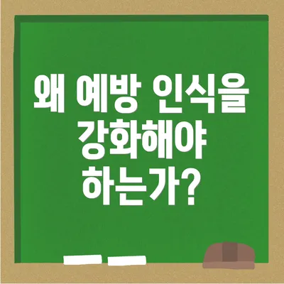 왜 예방 인식을 강화해야 하는가?