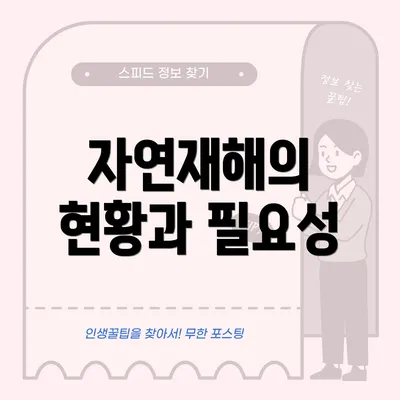 자연재해의 현황과 필요성