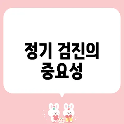 정기 검진의 중요성