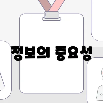 정보의 중요성