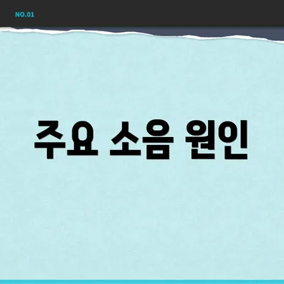 주요 소음 원인