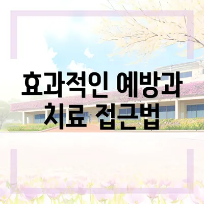 효과적인 예방과 치료 접근법